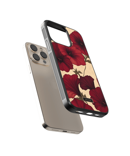 Elegant Red Floral Phone Case